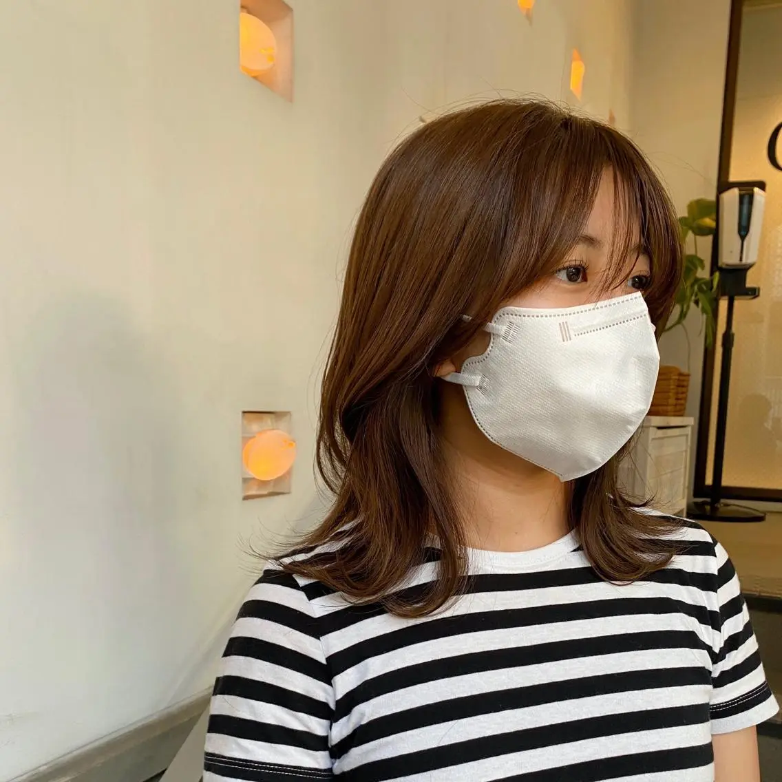 ミディアム カラー ヘアアレンジ ミディアムレイヤー レイヤーカット ナカジマ ボブ/レイヤーのヘアスタイル