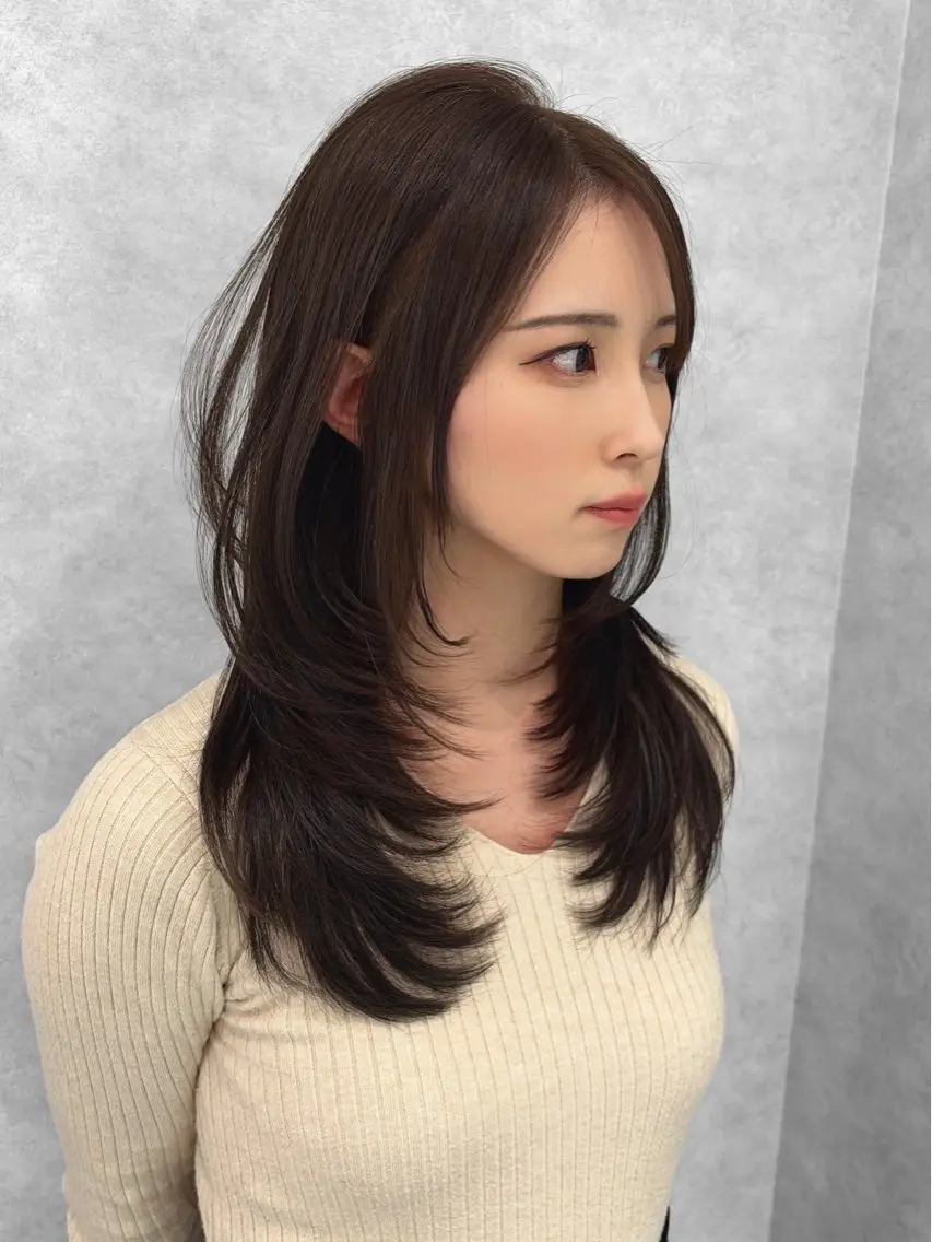 ロング カラー レイヤーカット 🥇KEN /レイヤー/カラーのヘアスタイル