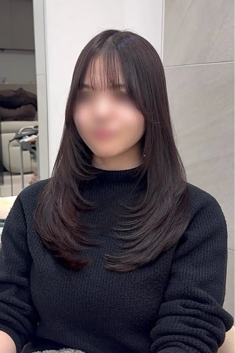 ロング カラー パーマ ヘアアレンジ カット ヘアカラー トリートメント ヘアセット パク・ボミン小野リエ 韓国ハーフ🦊のその他イメージ