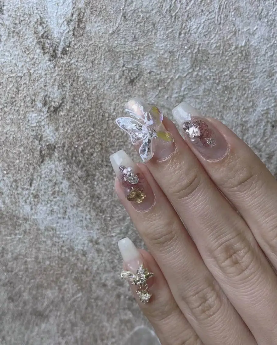 ネイル アートネイル フラワーネイル フットネイル ジェルネイル キラキラネイル Babarla nailのネイルデザイン