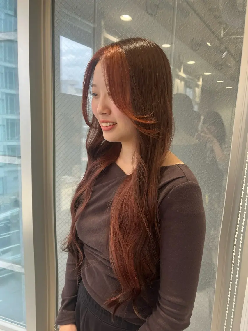 【HP掲載モデル🎀】ブリーチ込インナーカラー+スタイル撮影の写真