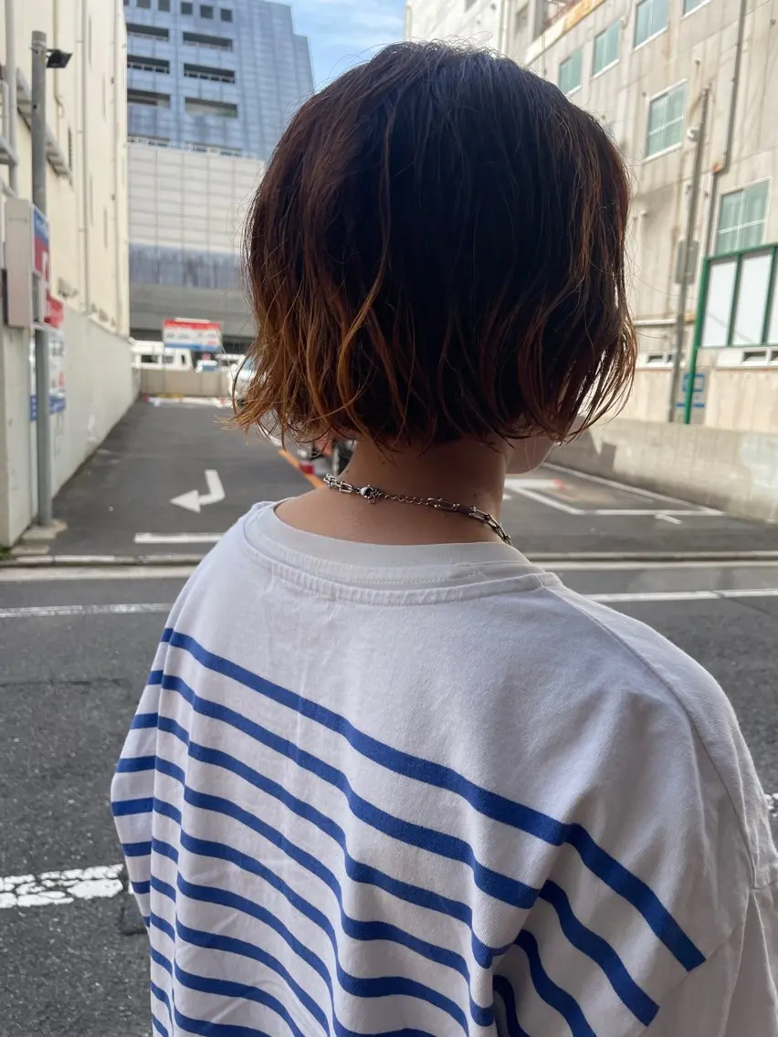 ショート カラー カット ヘアカラー ayane⭐️ボブ・ ショート・パーマのヘアスタイル