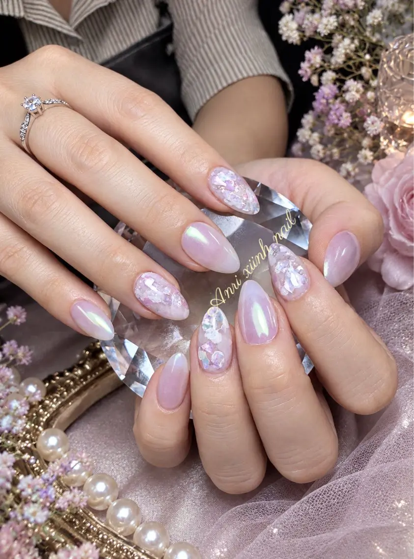 ネイル チークネイル 長さ出し フットネイル ジェルネイル 卒業式 𝓐𝓷𝓻𝓲 XiinhNailのネイルデザイン