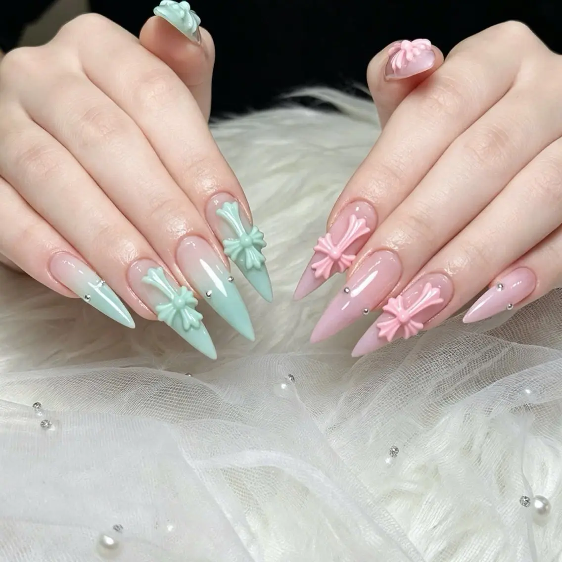ネイル 長さ出し ジェルネイル 韓国ネイル シンプルネイル 夏ネイル NEMnail .aichanのネイルデザイン
