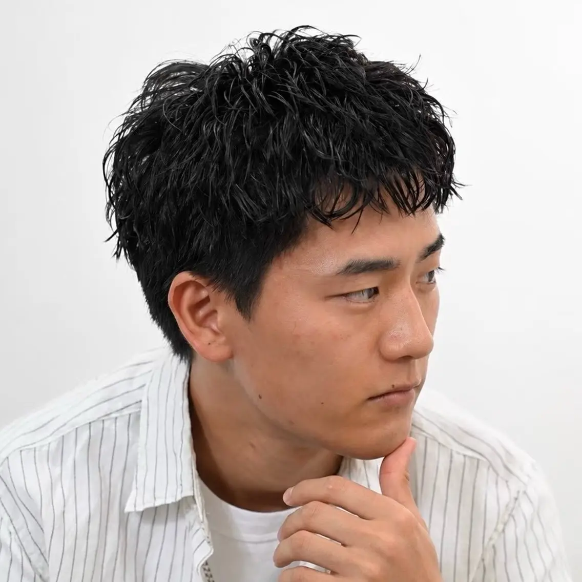 ショート パーマ ヘアアレンジ メンズ キッズ メンズパーマ メンズショート ショートヘア カット パーマ メンズカット/パーマ 山崎航平💈のヘアスタイル