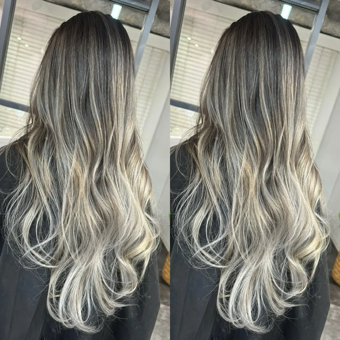ロング バレイヤージュ ボブ🌈ナツヤのヘアスタイル