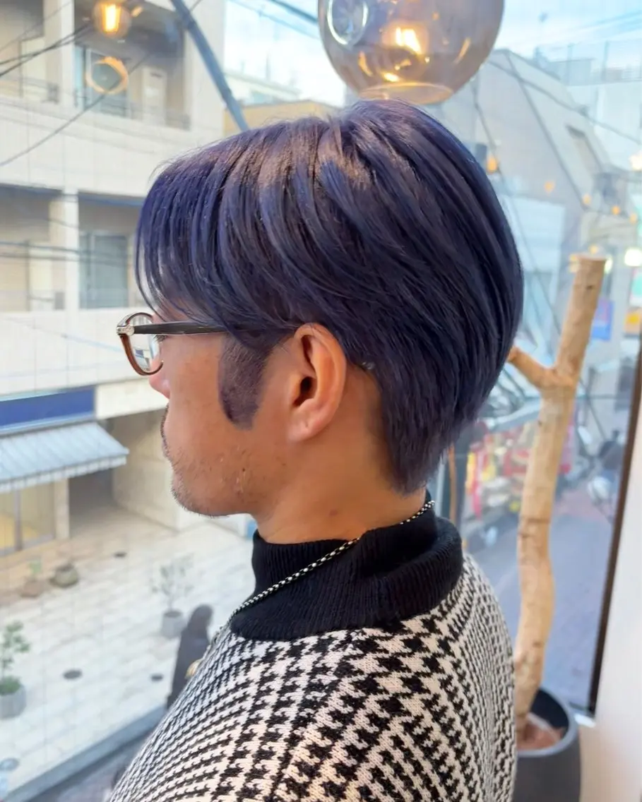 ショート カラー メンズ NATSUMI 🐻❄️🤍のヘアスタイル