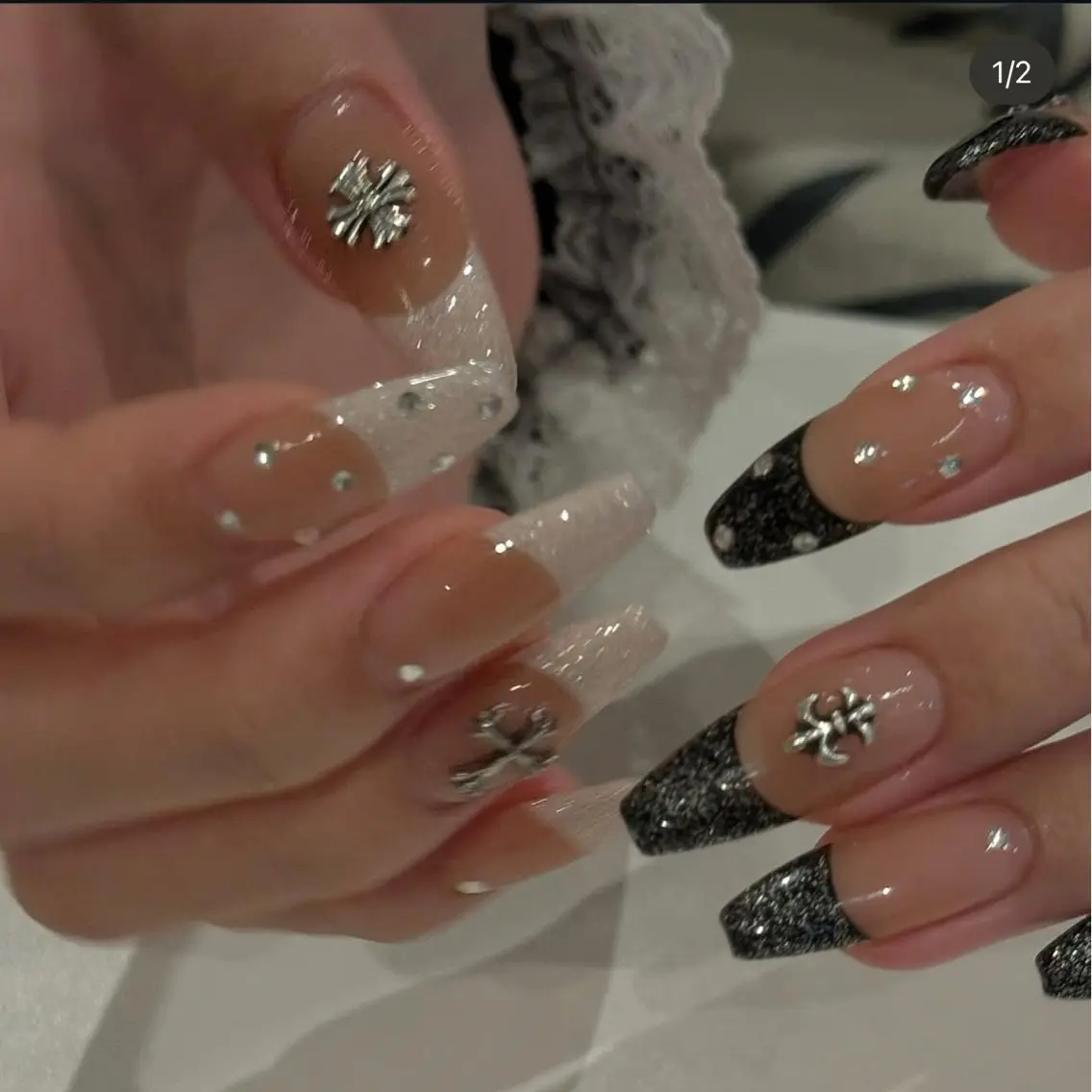 ネイル アートネイル オーロラネイル チークネイル フレンチネイル ガラスフレンチ ハンドネイル 🎀🎀YooLi Nail Salonのネイルデザイン