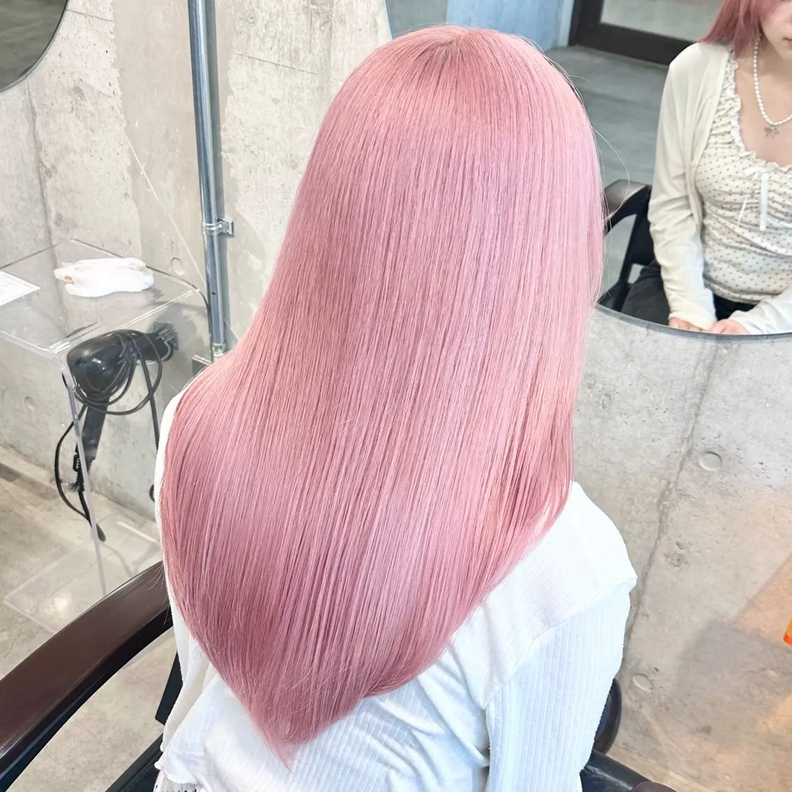 ロング ヘアカラー トリートメント 🤍ムラ修正ブリーチ 🤍原宿/YUUのヘアスタイル
