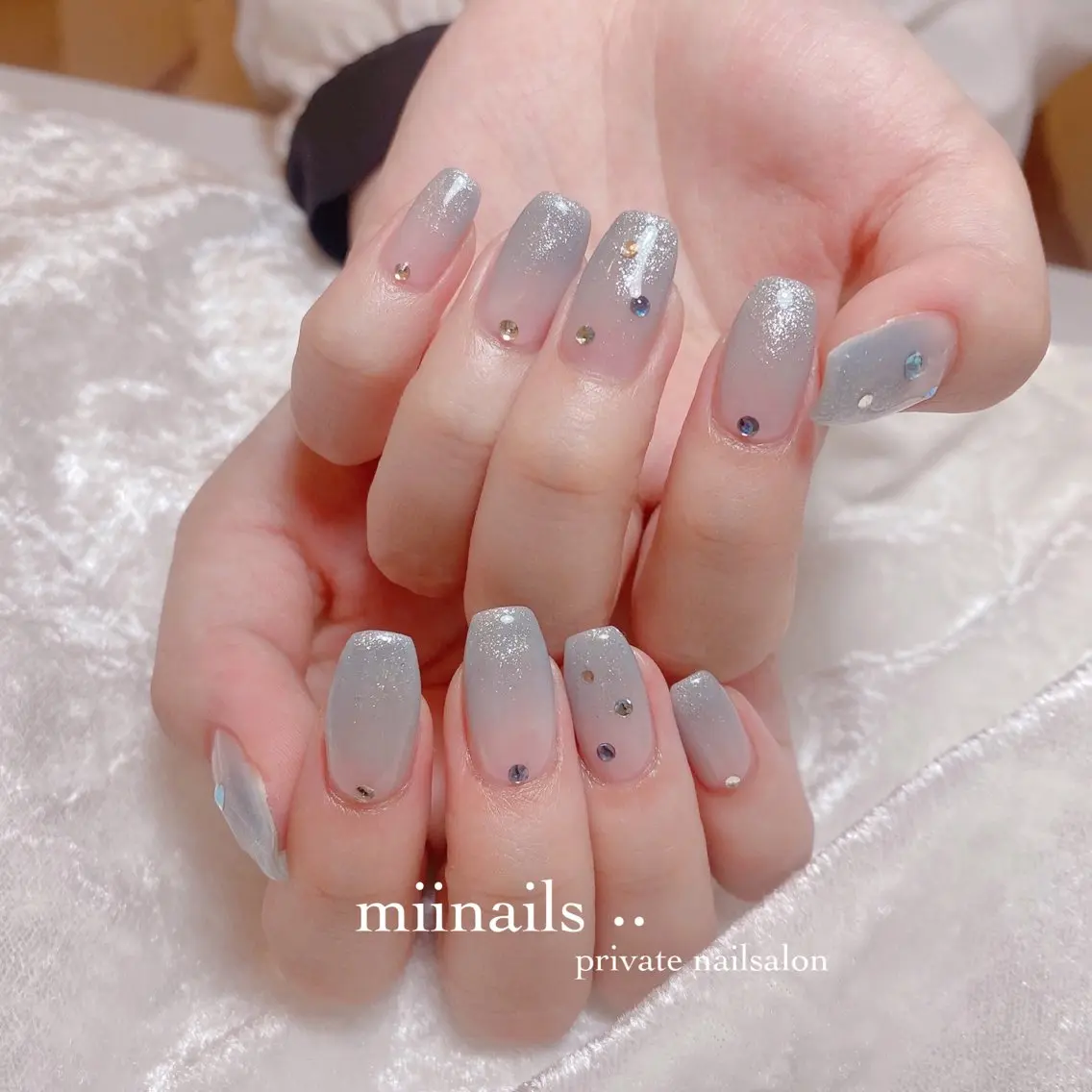 ネイル グラデーション 韓国ネイル ワンホンネイル ハンドネイル nailsalon miinailsのネイルデザイン