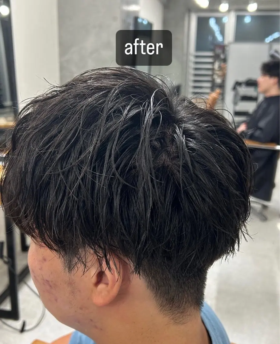 メンズ カット トリートメント ヘッドスパ ヘアセット カズキ🌼曲がる 縮毛矯正のヘアスタイル