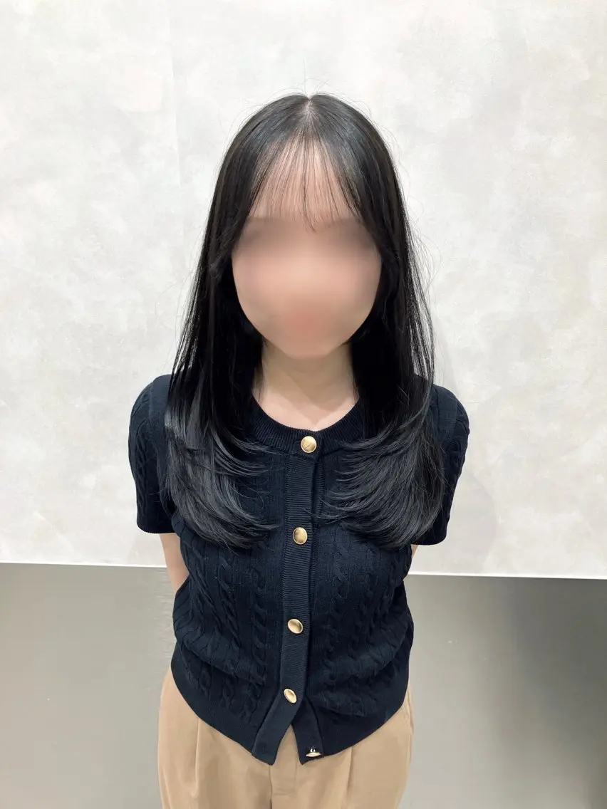 ロング カラー カット ヘアカラー トリートメント 💖ブリーチなし透明 感💖ASAHIのヘアスタイル