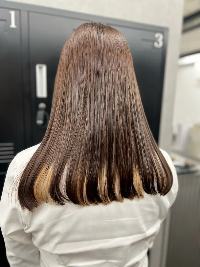 ロング カラー ブラウンカラー ナチュラルブラウン カット ヘアカラー 透明感カラー特化🫧 🦋栗原🦋のヘアスタイル