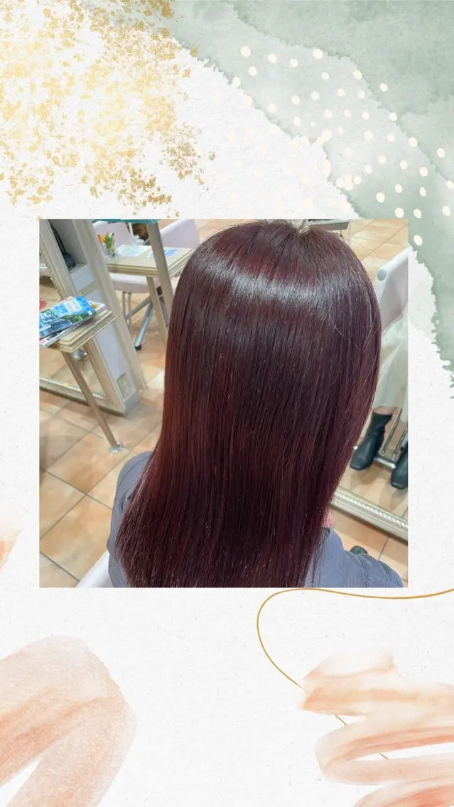カラー ヘアカラー めぞんどぼーて みく🍓のヘアスタイル