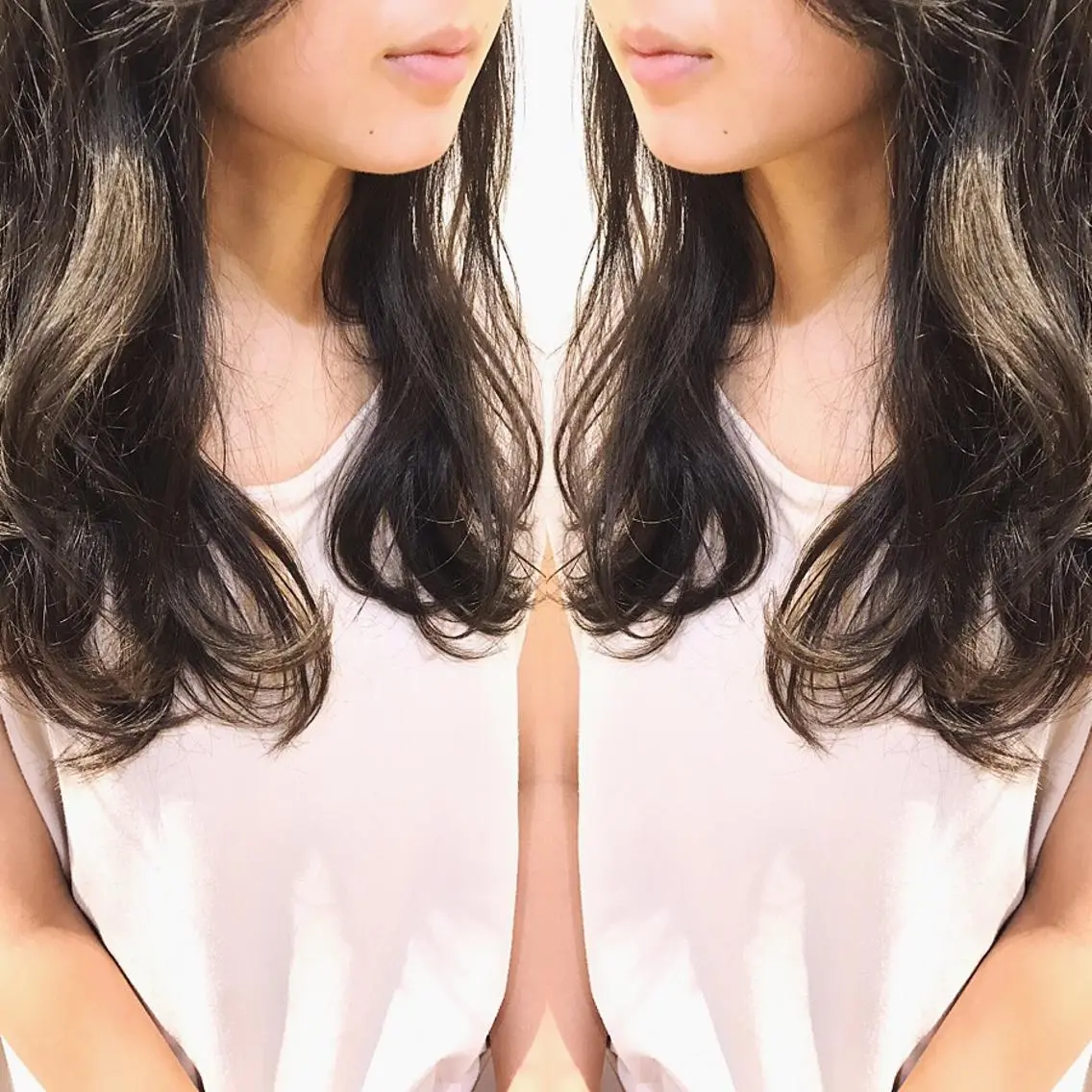 ロング ハイライト ヘアカラー 土矢 靖晃のヘアスタイル