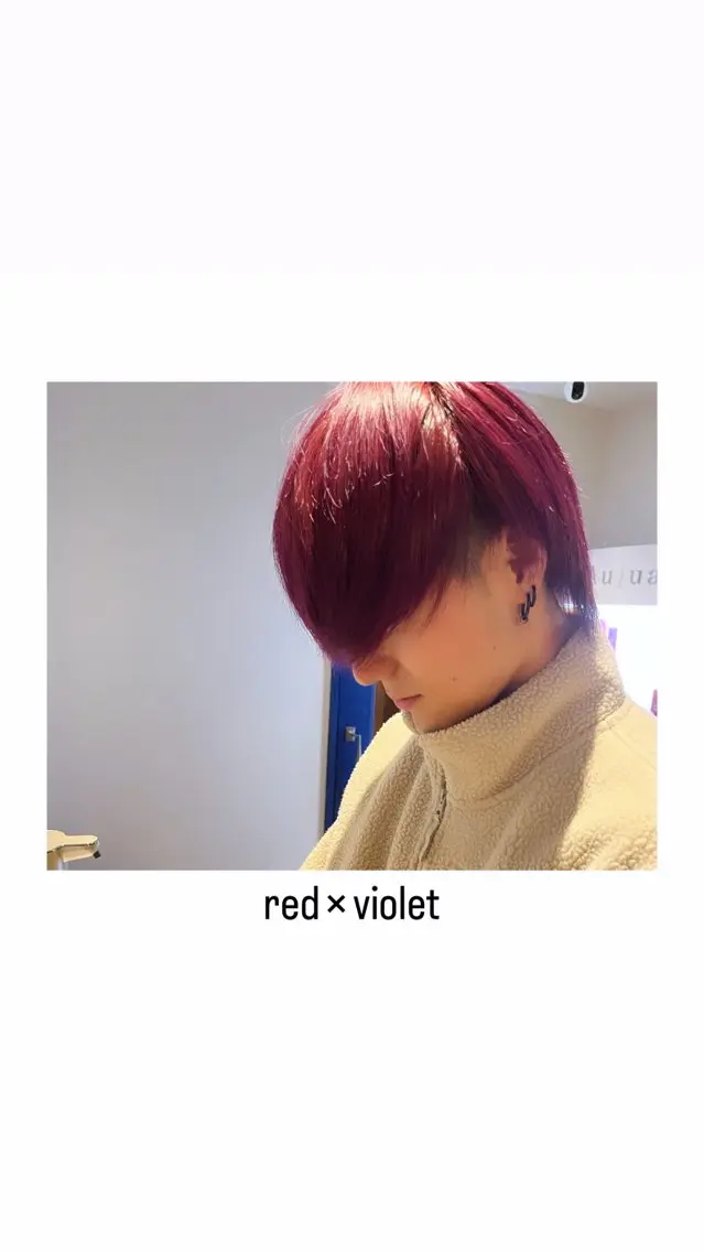 ショート カラー ボルドーカラー ヘアカラー トリートメント hiro【沿線で叶う 似合わせhair】のヘアスタイル