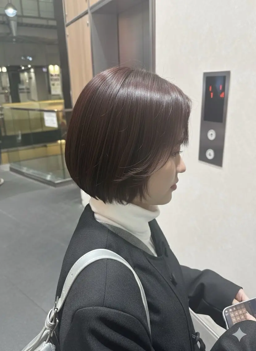 ショート ボブ レイヤー🌟 縮毛矯正🩷はるなのヘアスタイル