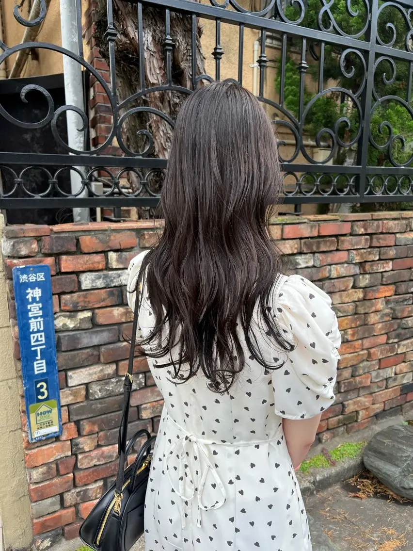 ロング カラー カット ヘアカラー トリートメント 似合わせヘア🫶🏻 つきいてるみのヘアスタイル