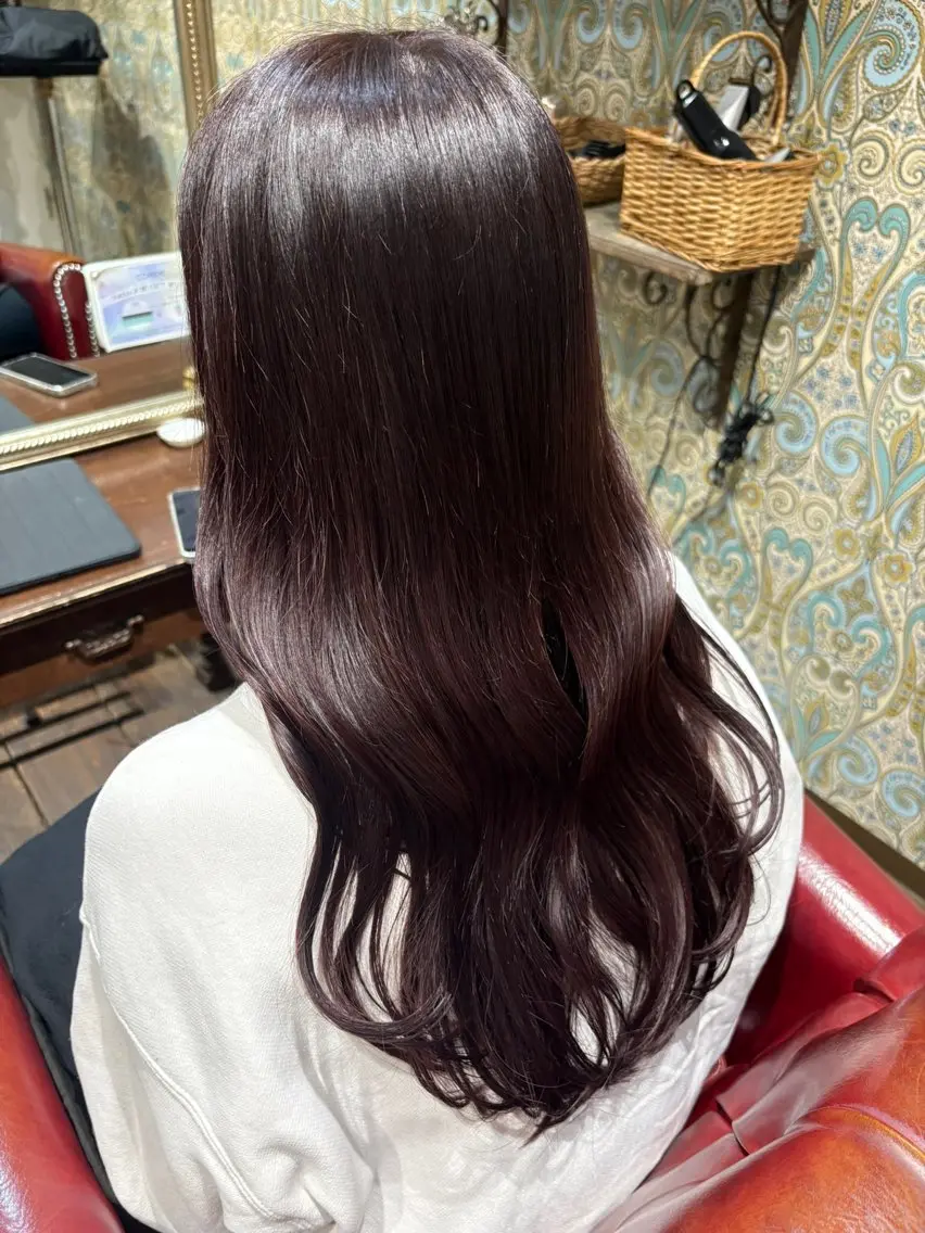 セミロング カラー カット ヘアカラー トリートメント なぎさ 🎀 / 透明感カラー/心斎橋のヘアスタイル