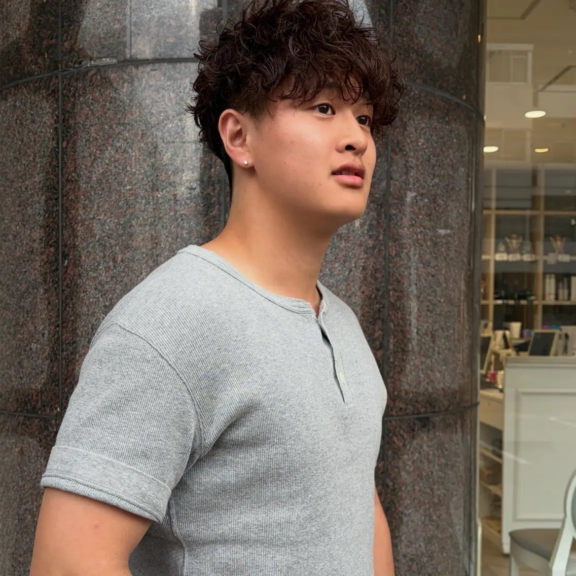 ショート カット パーマ メンズ特化 新居見のヘアスタイル