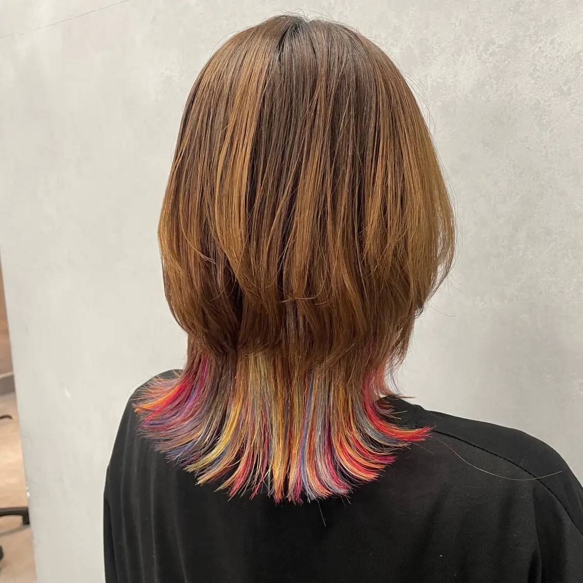 ミディアム カット ヘアカラー 🫧艶髪/ブリーチ 🐳honami🫧のヘアスタイル