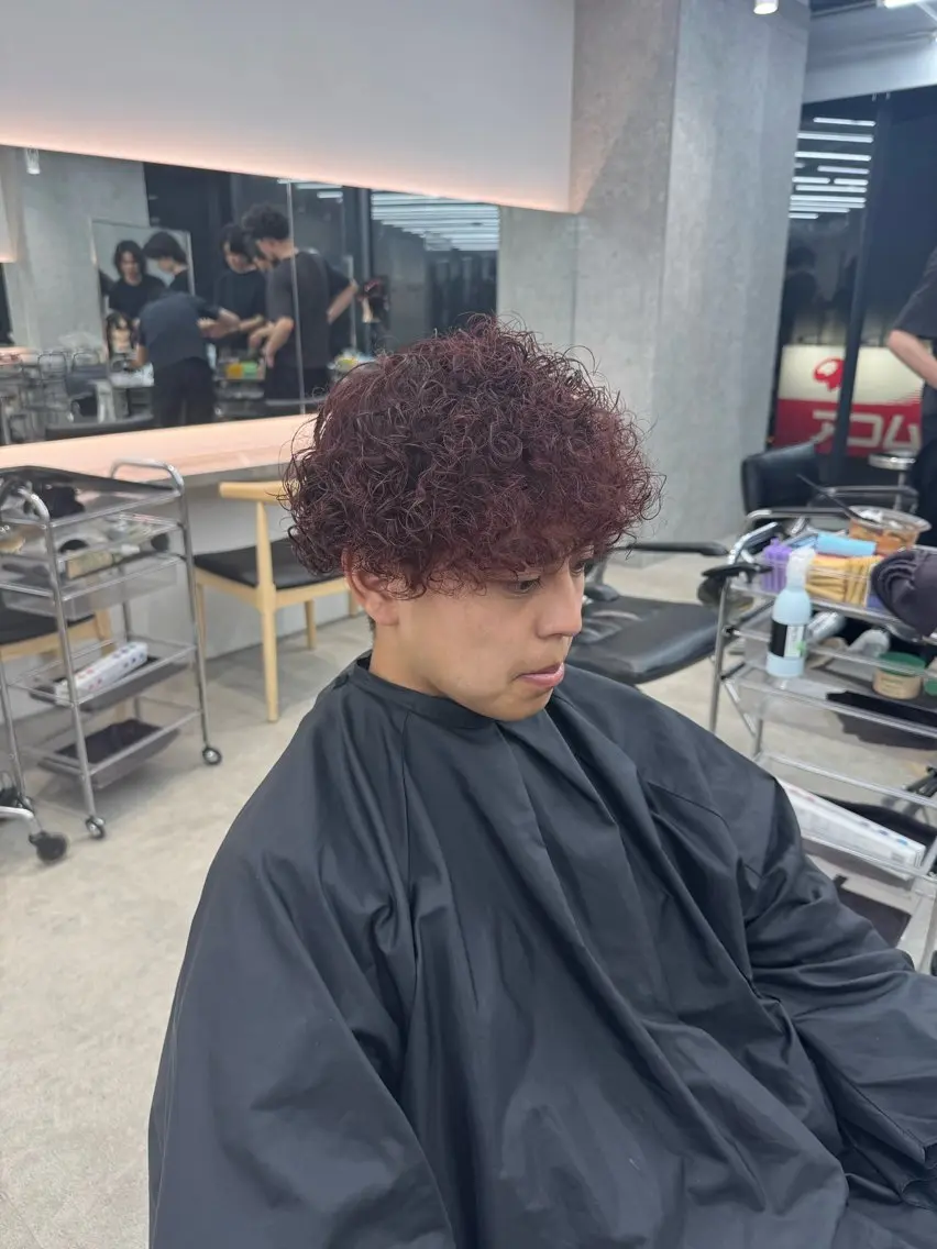 ショート カラー メンズ メンズパーマ 名古屋シャドウパーマ /伊藤恵悟のヘアスタイル