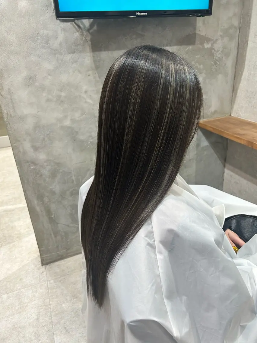 ロング カラー ハイライトカラー ハイライト 沼野 奈美/CREAMのヘアスタイル