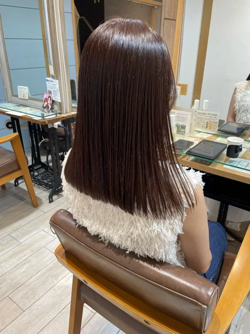 セミロング カラー ブラウンカラー チョコレートブラウン カット ヘアカラー トリートメント 🍬kanami 🍬ボブ/暖色カラーのヘアスタイル