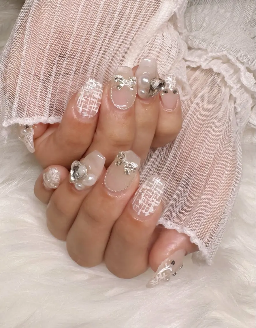 ネイル ツイードネイル ハンドネイル Nail Salon macherieのネイルデザイン