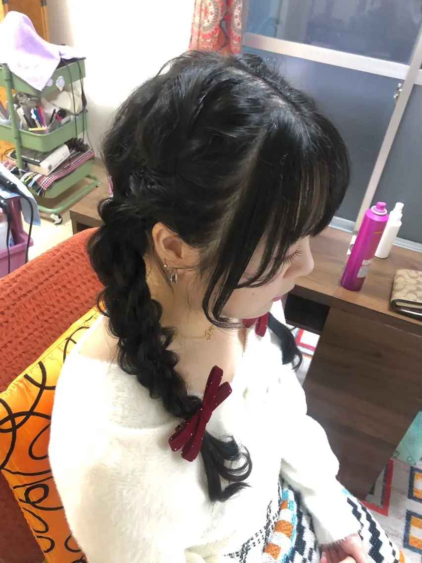 ロング ヘアアレンジ ヘアセット salon *meehoのネイルデザイン