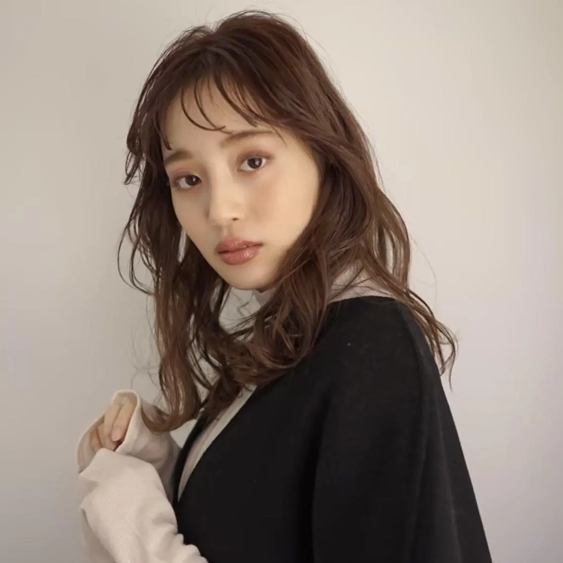 ミディアム カラー ヘアアレンジ 透明感カラー PearL suzukaのヘアスタイル