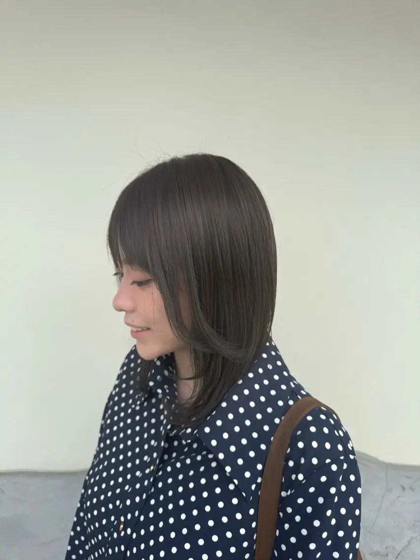 ミディアム チョコレートブラウン レイヤーカット カット 大原/和泉府中 /レイヤー/ショートのヘアスタイル