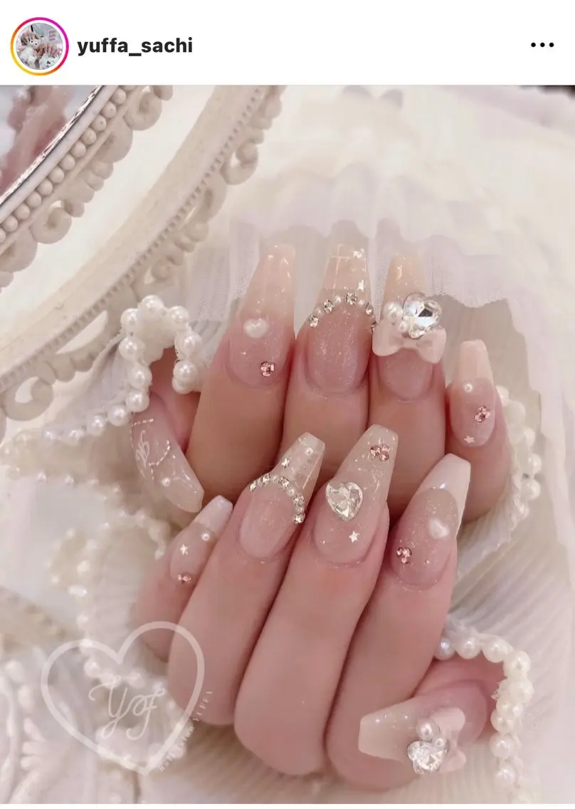 ネイル オーロラネイル チークネイル 長さ出し フットネイル フレンチネイル ハンドネイル Lee Nails チップ長さだし専門店のネイルデザイン