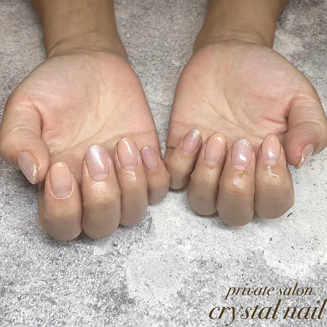 ネイル フレンチネイル グラデーション Crystal Nailのネイルデザイン