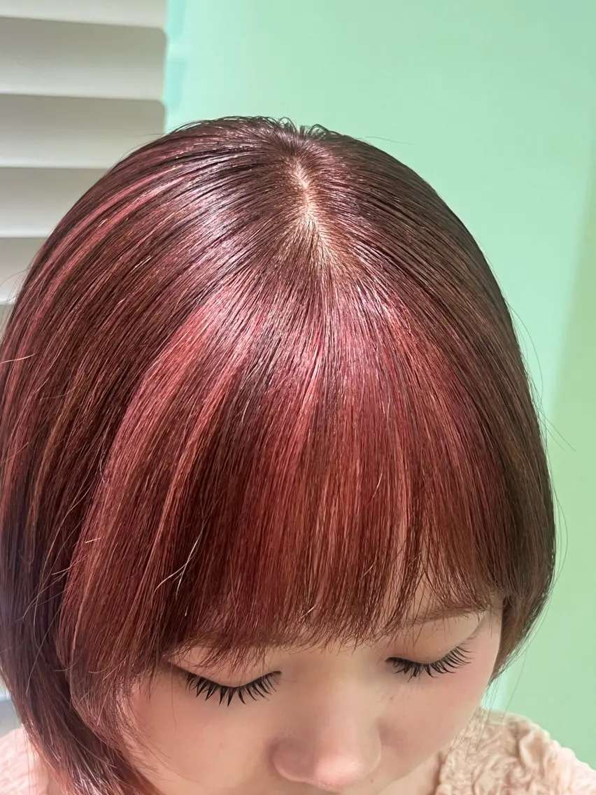 ミディアム カラー ヘアカラー 横浜/デザインカラー 個性派ヘアメ/まこのヘアスタイル