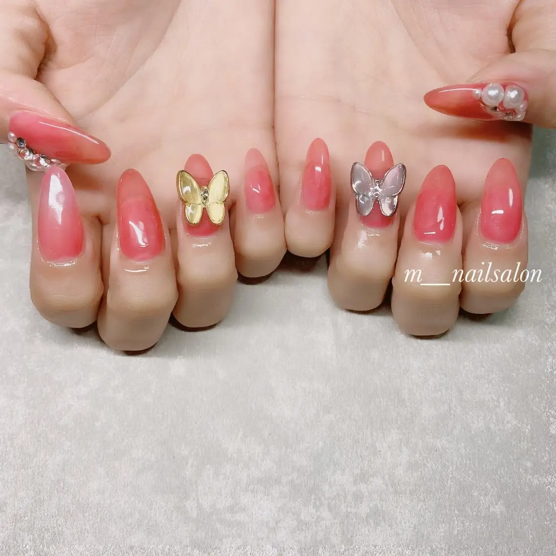 ネイル フラッシュネイル ジェルネイル 韓国ネイル マグネットネイル パラジェル merci nailのネイルデザイン