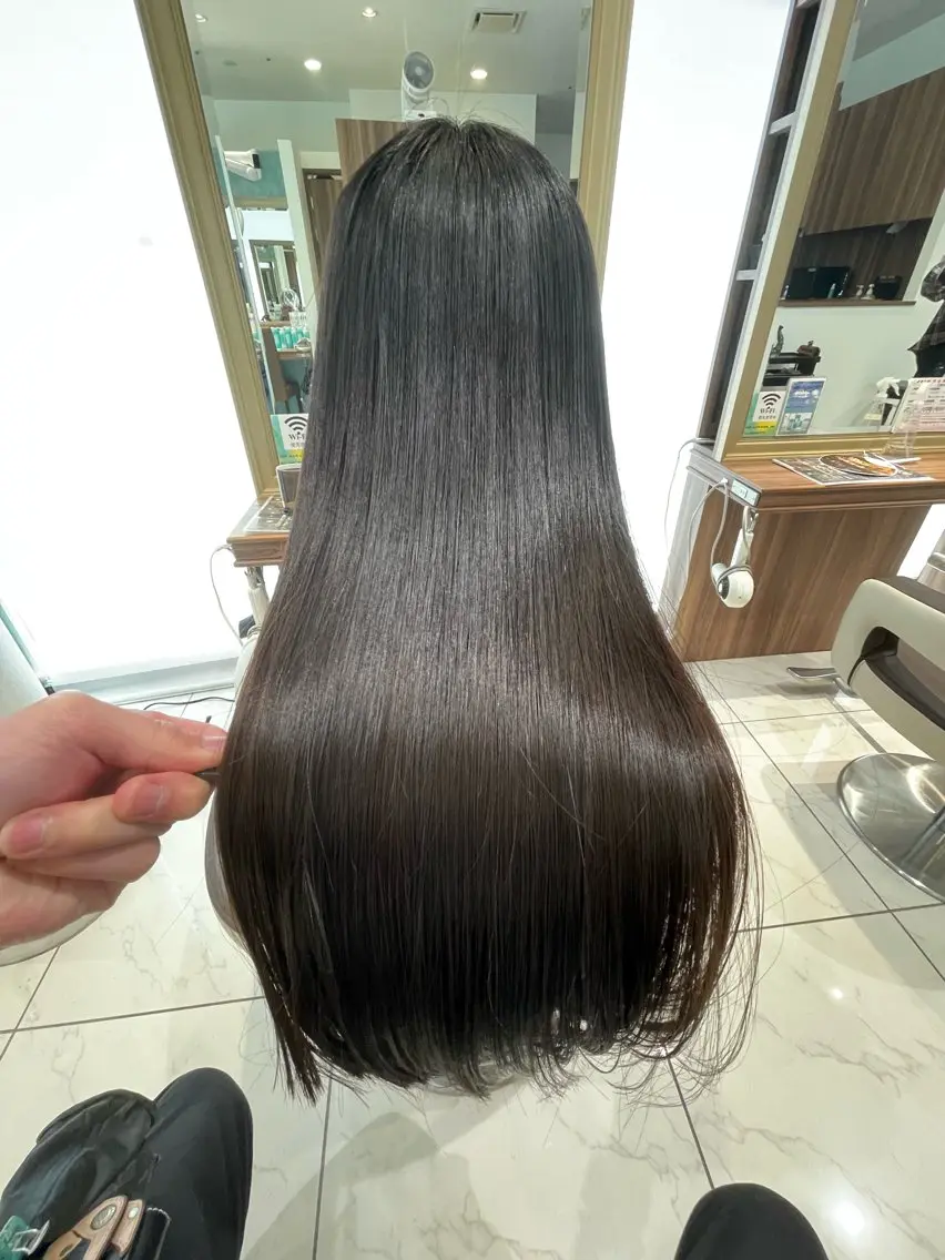 ロング カット 縮毛矯正 トリートメント Ash川越店/ 米川 武志のヘアスタイル