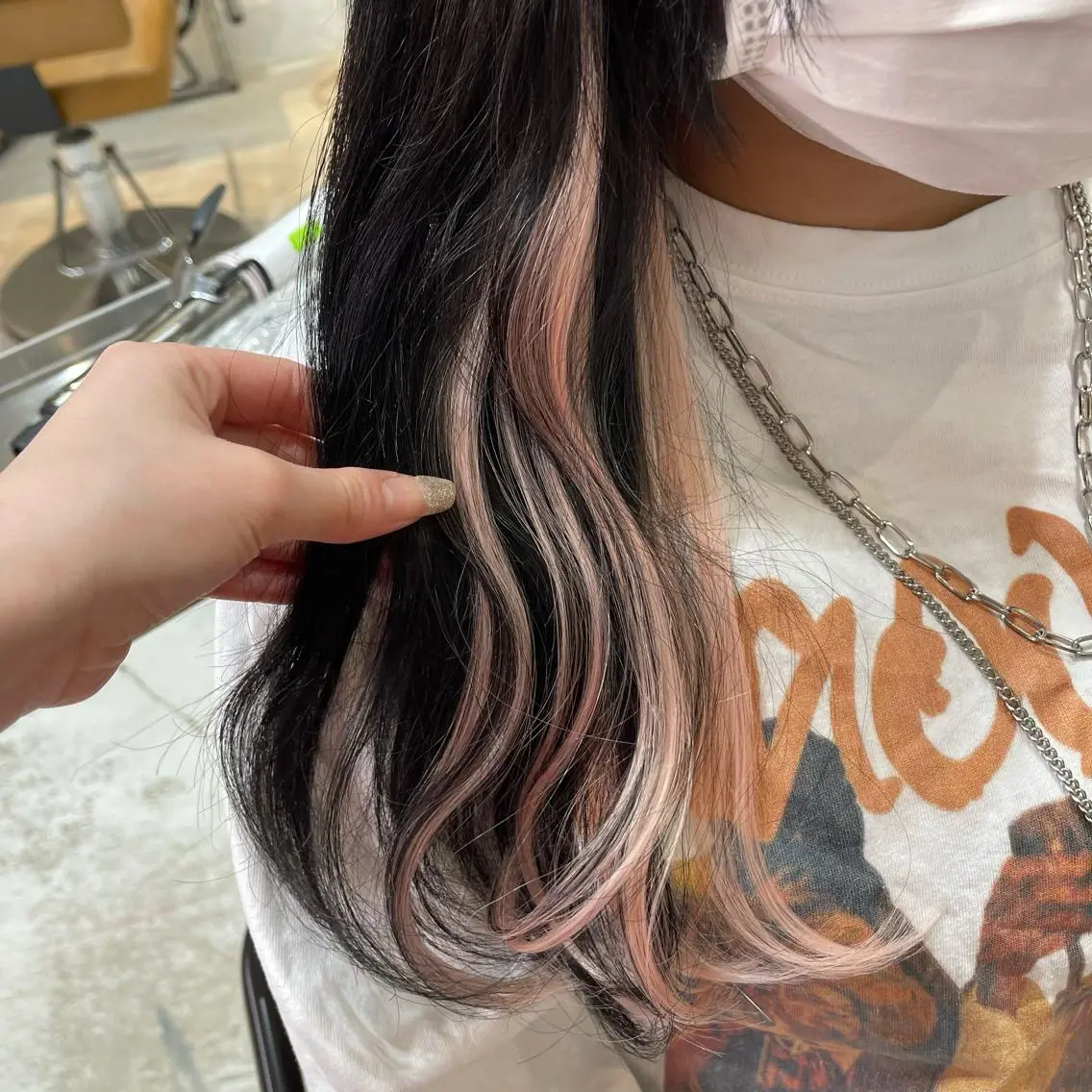 ロング カラー エクステ nameless miichiのヘアスタイル