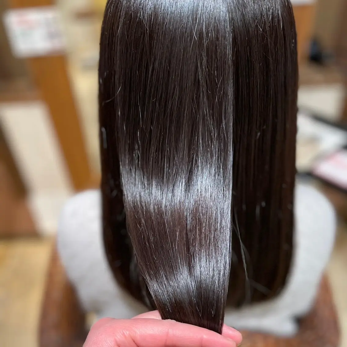 ロング 髪質改善縮毛矯正 美容師✂️山崎竜二のヘアスタイル