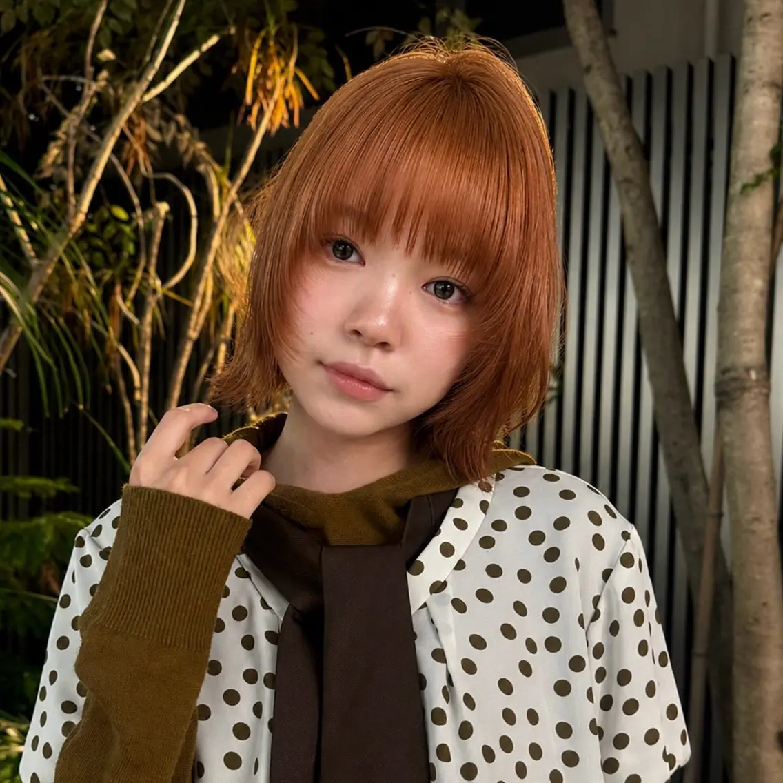 ミディアム カラー ブリーチ ブラウンカラー 透明感カラー ダブルカラー ブリーチなしカラー ヘアカラー ハイトーン/デザイン カラー山下莉歩のヘアスタイル