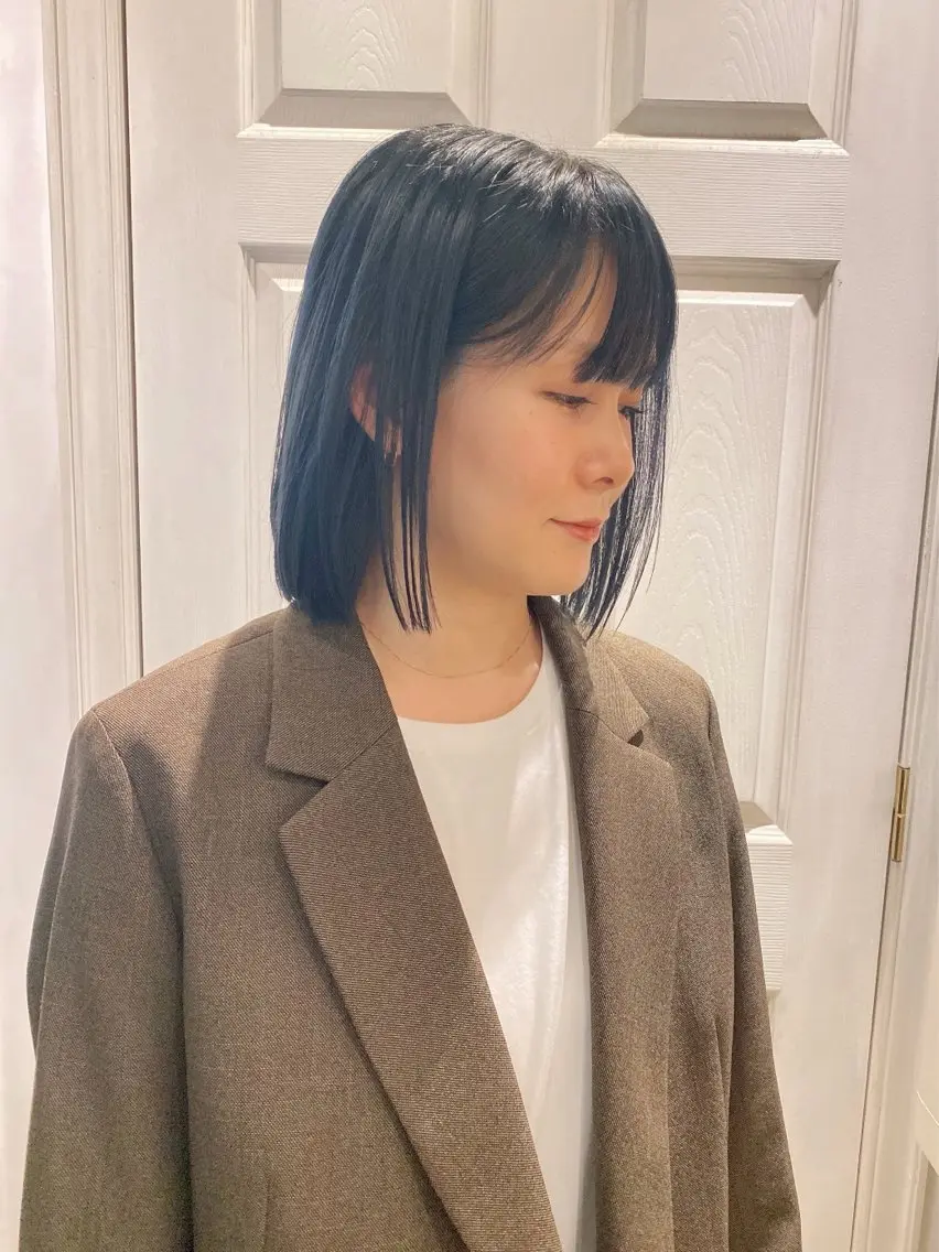 ミディアム カット 縮毛矯正 【🉐学割】応援📣 ミニモ限定🤩千 田のヘアスタイル