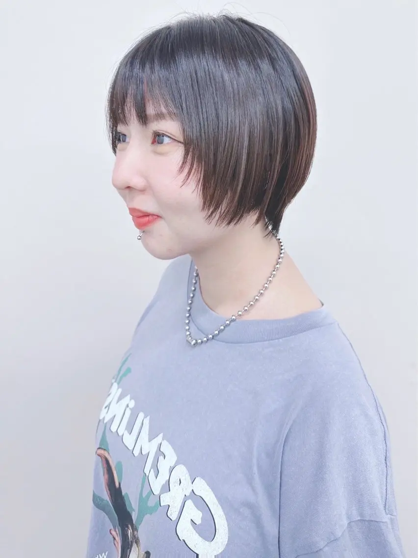 ショート カット ヘッドスパ ボブ/ゆるふわ ボブパーマ/とういのヘアスタイル