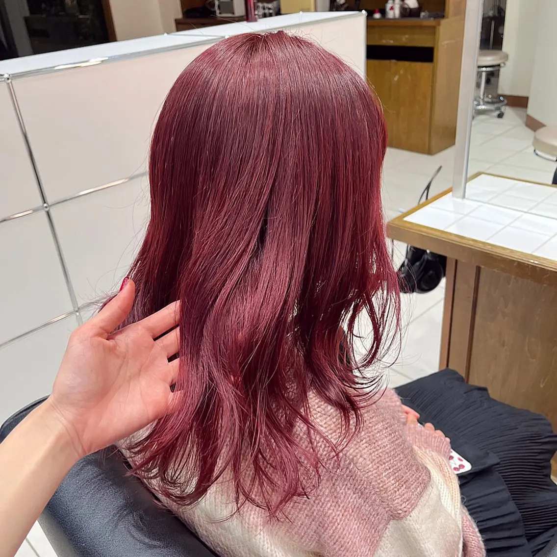 セミロング レイヤーカット ヘアカラー 💞暖色艶カラー/ ホウツキカナ🍒のヘアスタイル