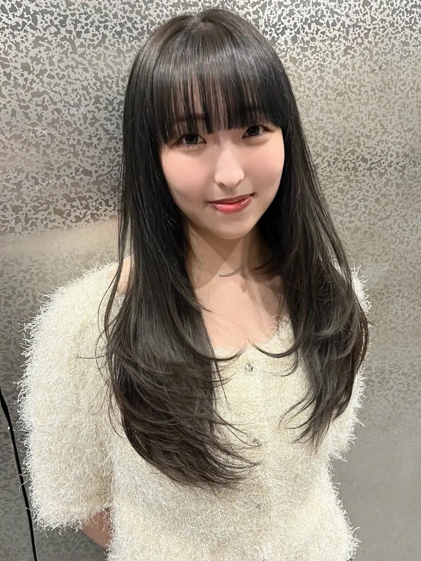 セミロング カラー カット ヘアカラー トリートメント 尾崎隼大 レイヤー/ウルフのヘアスタイル