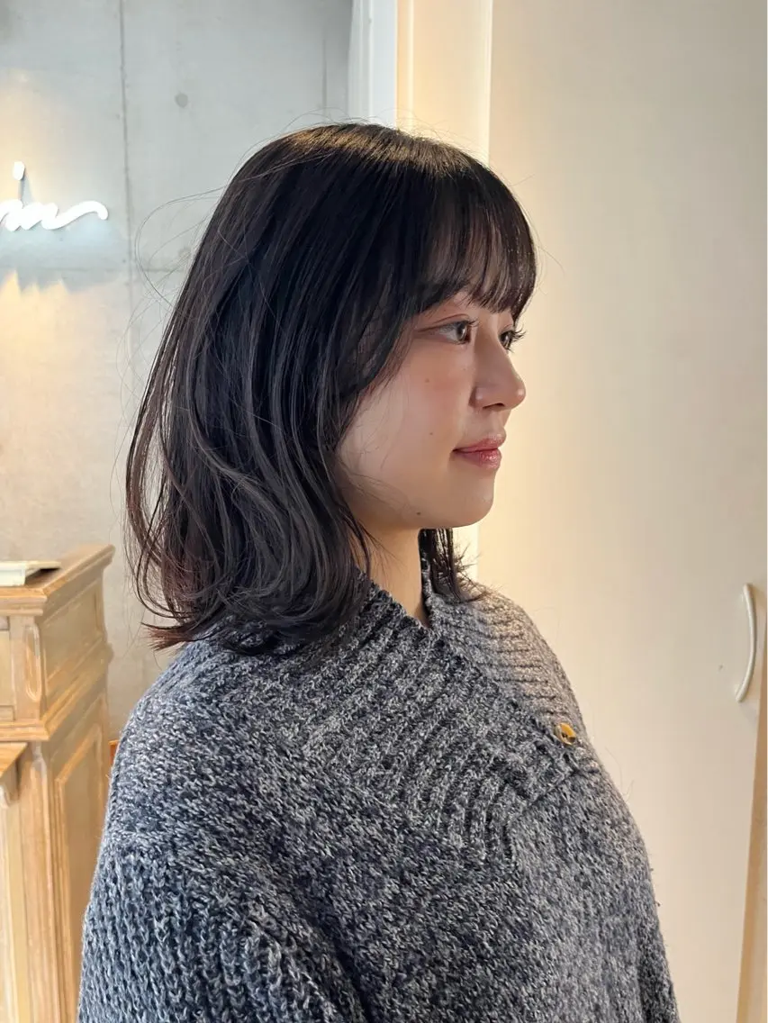 ミディアム くびれヘア davin中目黒 KATOのヘアスタイル