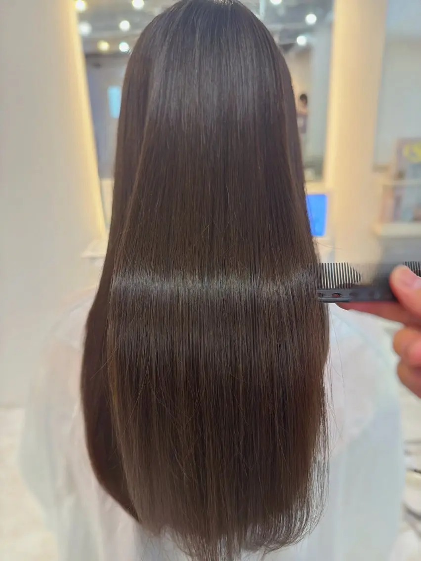 ロング 縮毛矯正 レイヤー×縮毛矯正 中屋光貴のヘアスタイル