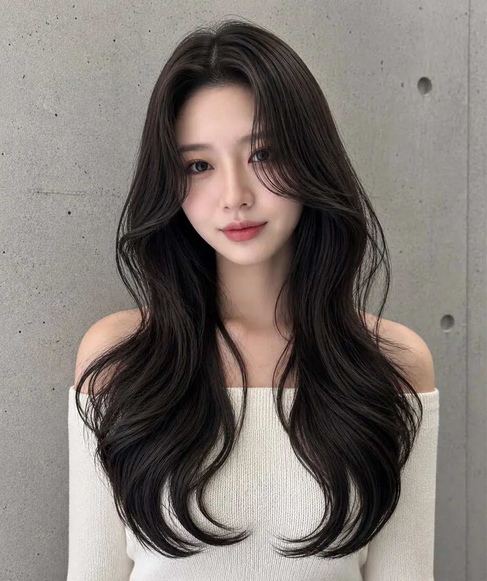 セミロング カラー ヘアアレンジ グレージュ くびれヘア 顔まわりレイヤー ハッシュカット 韓国風ヘア カット ヘアカラー トリートメント 🌫️大人韓国ヘア 🌫️naoyaのヘアスタイル