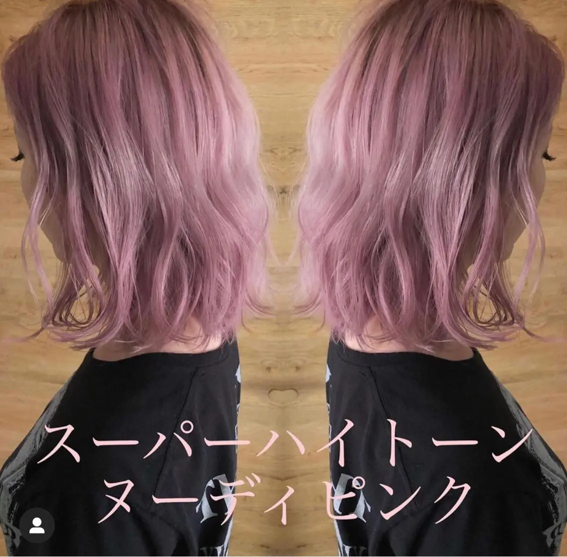 ミディアム カラー グラデーションカラー ハイトーンカラー テトネ タカシのヘアスタイル