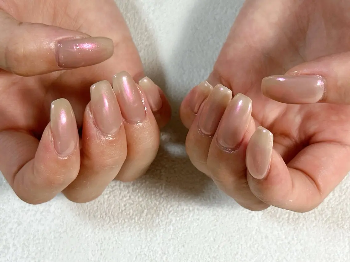 ネイル オーロラネイル フットネイル フレンチネイル ジェルネイル マグネットネイル ハンドネイル kiki nail たまプラーザのネイルデザイン
