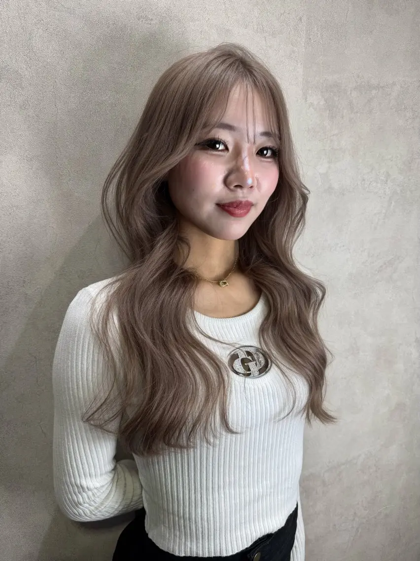 セミロング カット ヘアカラー 垢抜け🪄透明感✨ ブリーチ特化のヘアスタイル